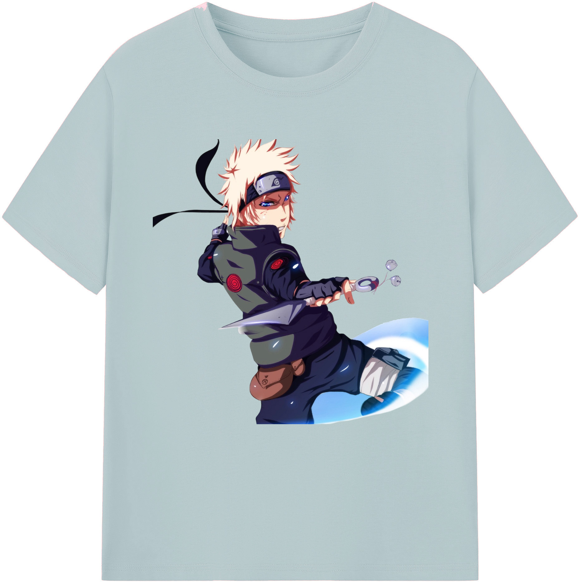 （画像用） NARUTO -ナルト- 波風 ミナト Namikaze Minato 綿100％半袖Tシャツ（フロントプリント）
